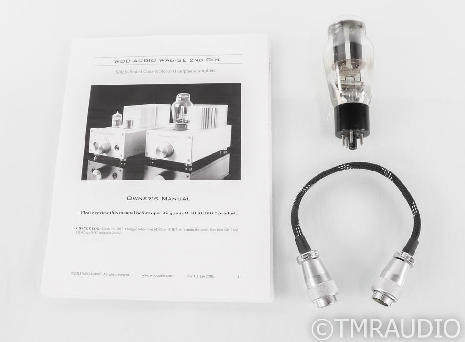 Woo Audio WA6SE Gen 2 Tube Headphone Amplifier; WA-6-SE; Silver