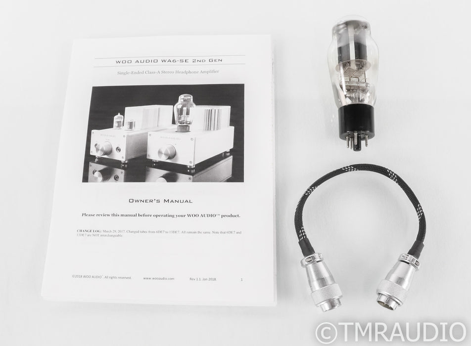 Woo Audio WA6SE Gen 2 Tube Headphone Amplifier; WA-6-SE; Silver