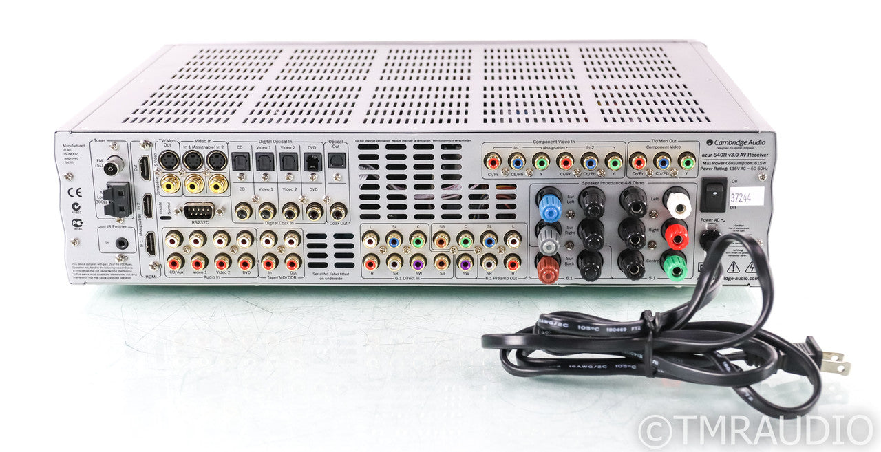 Cambridge Azur 540R V3 6.1 Channel Home Theater Receiver; 540-R; Remote; Silver