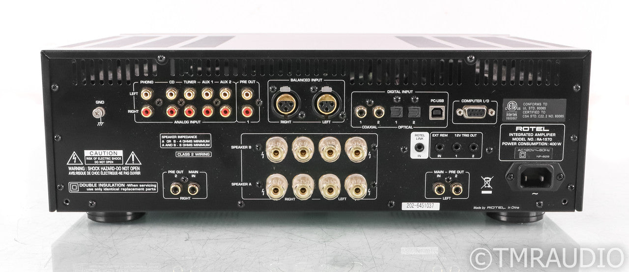 Rotel RA-1570 Stereo Integrated Amplfiier; RA1570; Remote; MM Phono; Black