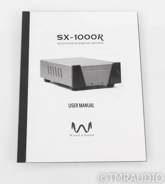 Wyred 4 Sound SX-1000R Mono Power Amplifiers; SX1000R; Midnight Sparkle Pair