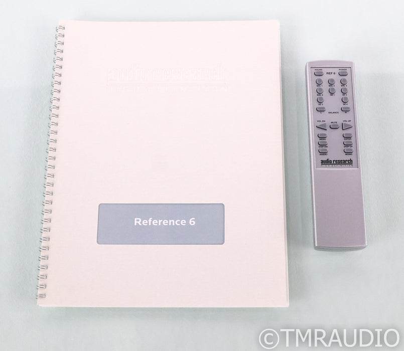Audio Research Reference 6 Stereo Tube Preamplifier; REF6; Silver; Remote