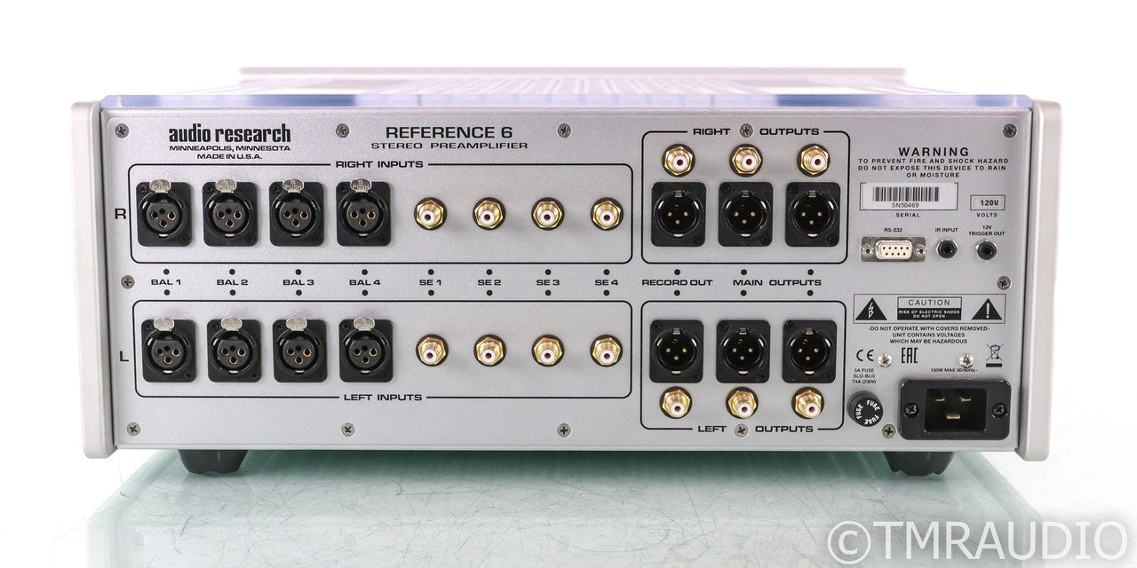 Audio Research Reference 6 Stereo Tube Preamplifier; REF6; Silver; Remote
