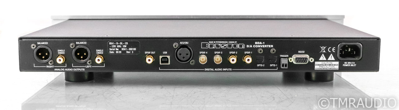 Bryston BDA-1 DAC; D/A Converter; BDA1; Silver; Rev 3 (No Remote)