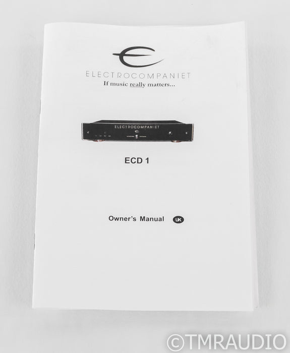 Electrocompaniet ECD1 DAC; D/A Converter; ECD-1; Black