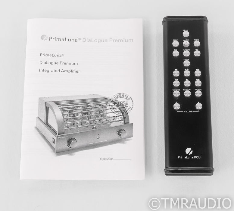 PrimaLuna DiaLogue Premium Stereo Tube Integrated Amplifier; Black; Remote