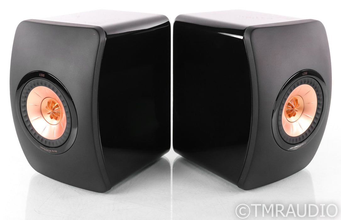 KEF LS50 Bookshelf Speakers; Black Pair