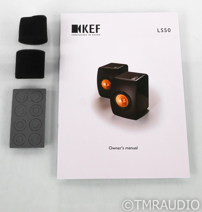 KEF LS50 Bookshelf Speakers; Black Pair