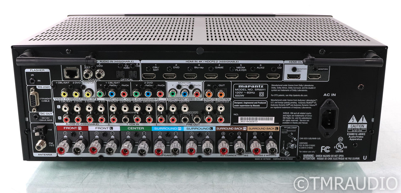 Marantz SR5011 7.2 Channel Home Theater Processor; Remote; Black; SR-5011