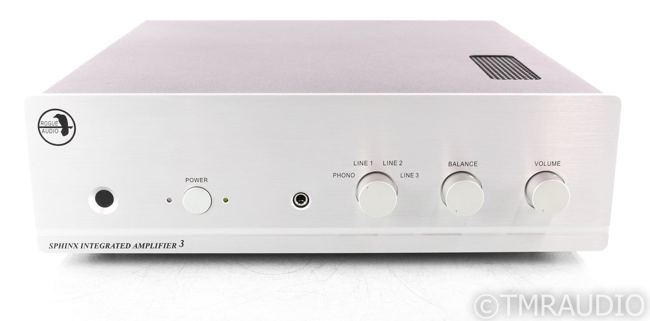 Rogue Audio Sphinx v3 Stereo Tube Hybrid Integrated Amplifier; Silver; Remote
