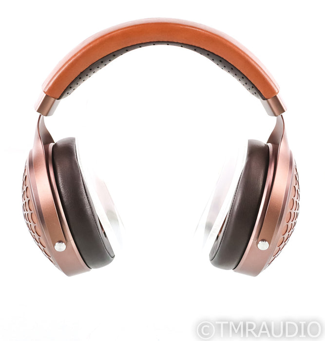 Focal Stellia Closed Back Headphones; Chocolate Leather Pair