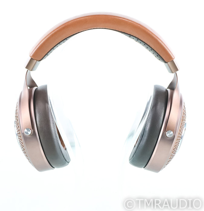 Focal Stellia Closed Back Headphones; Chocolate Leather Pair