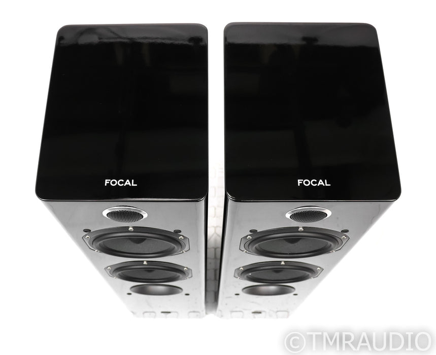 Focal Easya Wireless Powered Floorstanding Speakers; Easy-A; Gloss Black Pair
