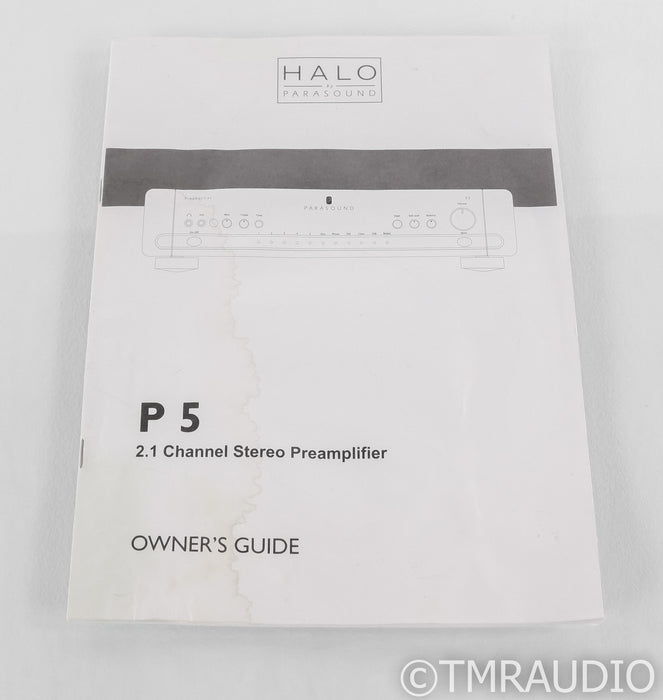 Parasound Halo P5 2.1 Channel Preamplifier; Black; MM / MC Phono