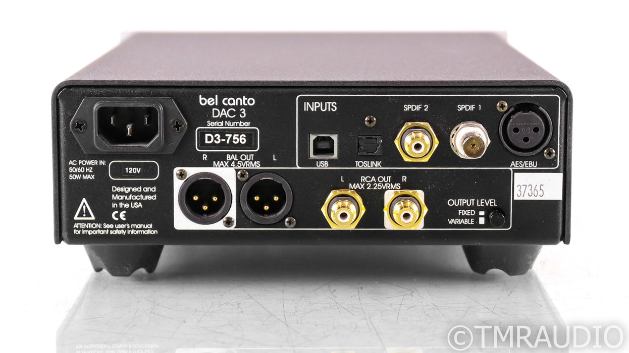 Bel Canto e.One DAC 3 D/A Converter; DAC3; Silver (No Remote)