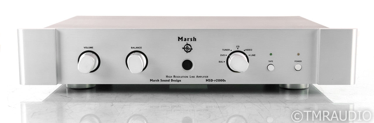Marsh MSD-P2000b Stereo Preamplifier; Silver; Remote