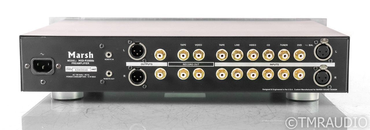 Marsh MSD-P2000b Stereo Preamplifier; Silver; Remote