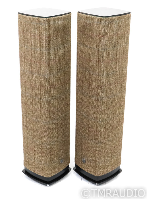 Linn 520 Floorstanding Speakers; Black w/ Barley Fabric Pair