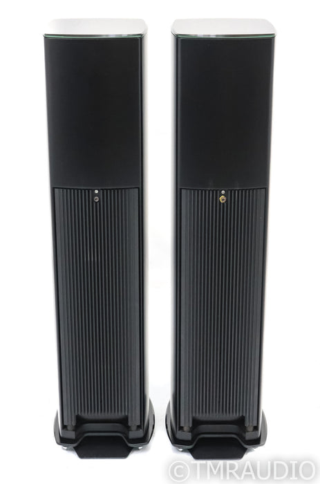 Linn 520 Floorstanding Speakers; Black w/ Barley Fabric Pair