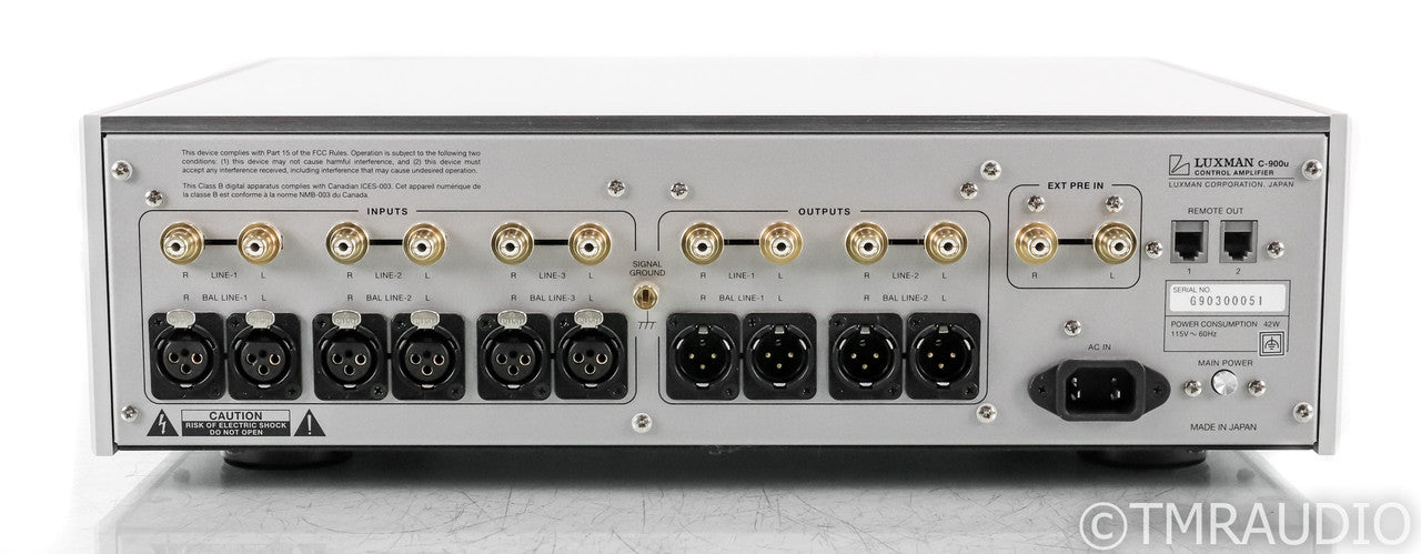 Luxman C-900u Stereo Preamplifier; C900u; Ultimate; Silver; Remote
