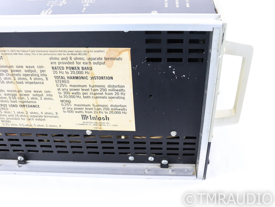 McIntosh MC2300 Vintage Stereo Power Amplifier; MC-2300; Collector's Dream