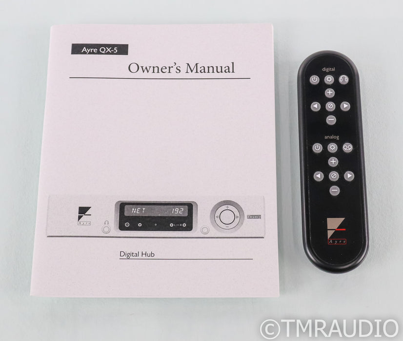 Ayre QX-5 Twenty DAC / Network Streamer; DSD; USB; Remote; Silver