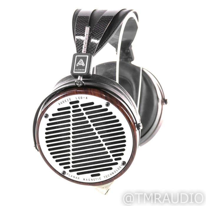 Audeze LCD-4 Open Back Planar Magnetic Headphones; Cocobolo; Upgraded Cables