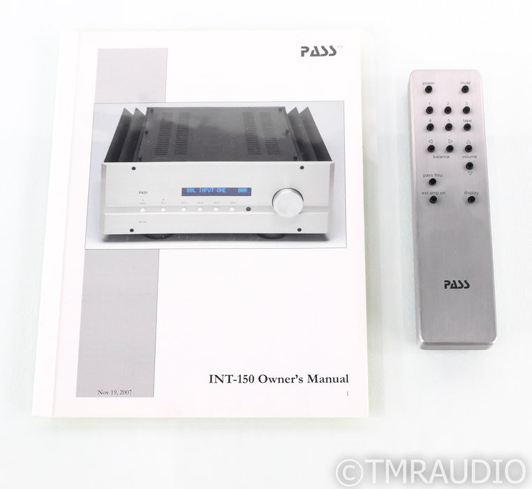Pass Labs INT-150 Stereo Integrated Amplifier; INT150; Silver; Remote