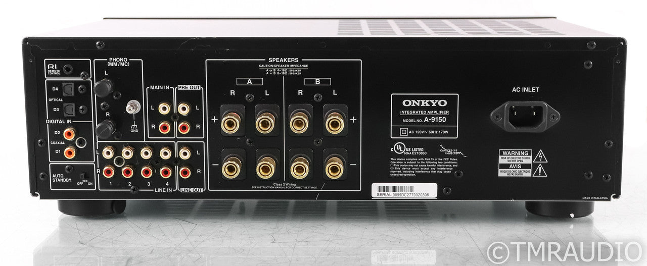 Onkyo A-9150 Stereo Integrated Amplifier; A9150; Black (No Remote)
