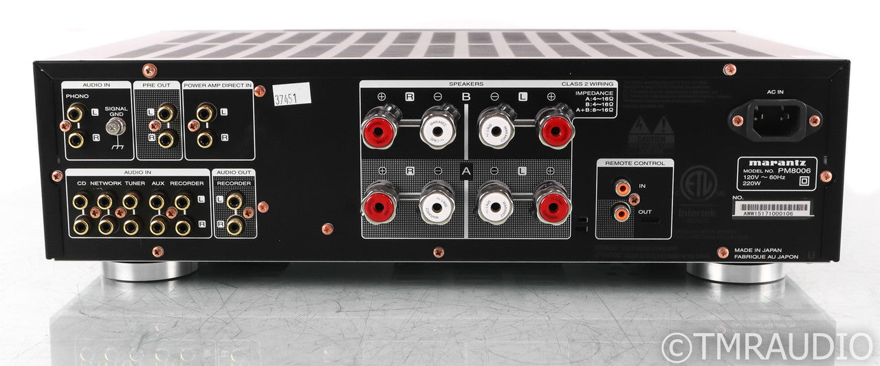 Marantz PM8006 Stereo Integrated Amplifier; PM-8006; MM Phono; Black; Remote