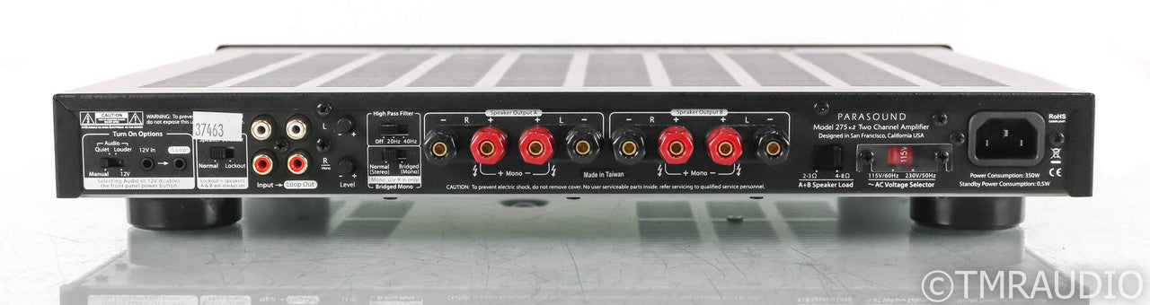 Parasound NewClassic 275 v.2 Stereo Power Amplifier; V2; Black
