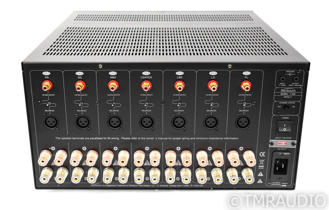 Sherbourn PA 7-350 7-Channel Power Amplifier; Black; Black