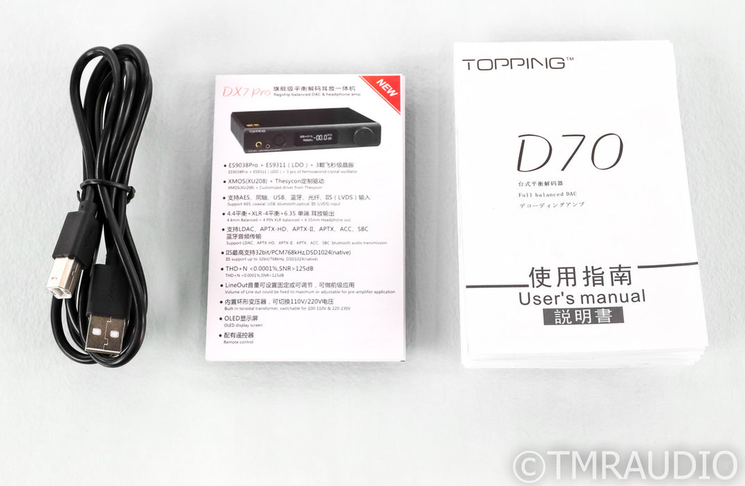 Topping D70 DSD DAC; D-70; D/A Converter; Black