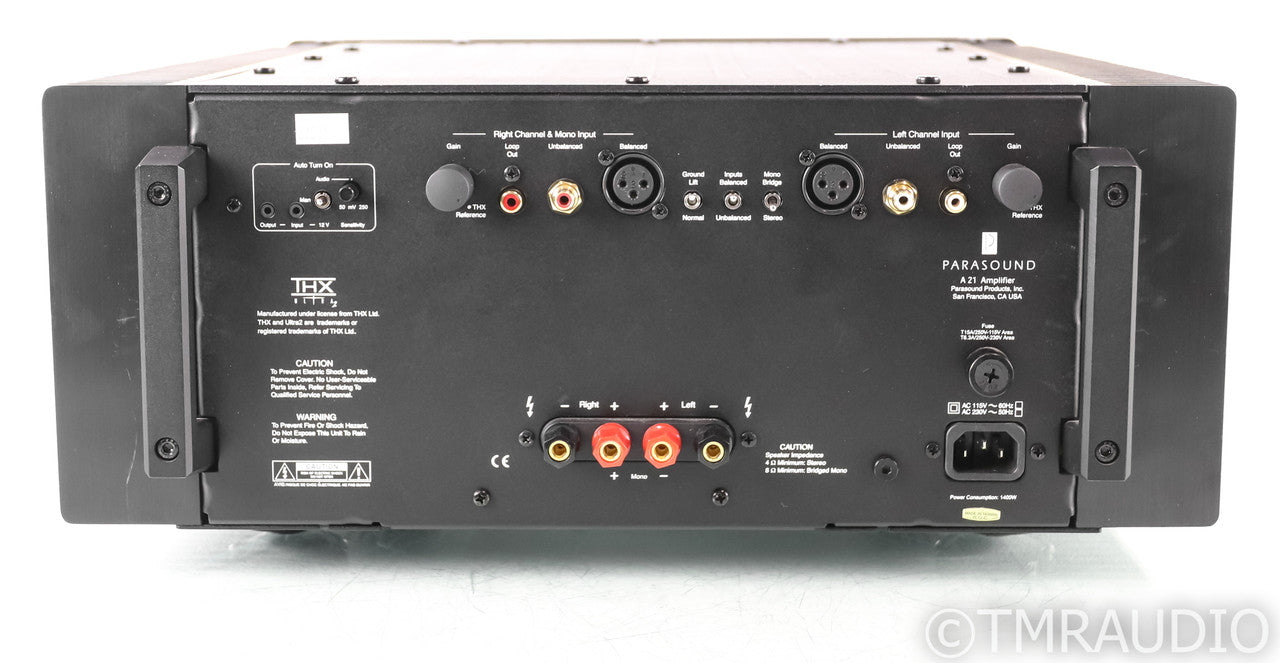 Parasound A21 Stereo Power Amplifier; A-21; Black; A-21; Black