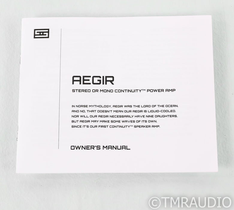 Schiit Aegir Stereo / Mono Power Amplifier; Single; Silver