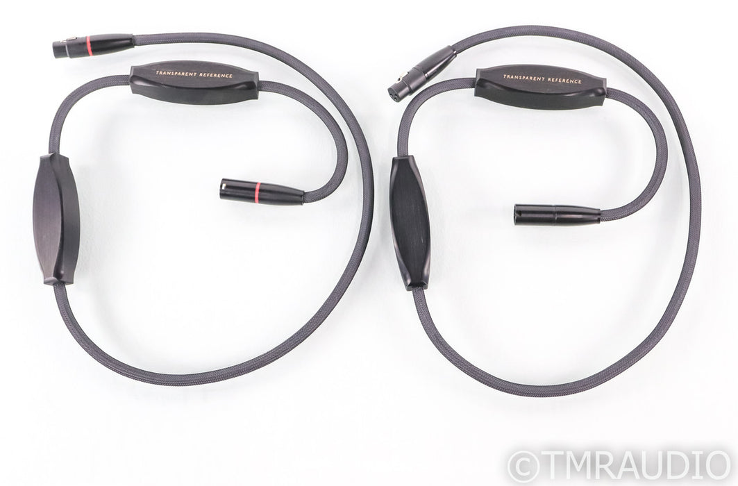 Transparent RBL1 Reference XLR Cables; 1m Pair Balanced Interconnects; Lo Z