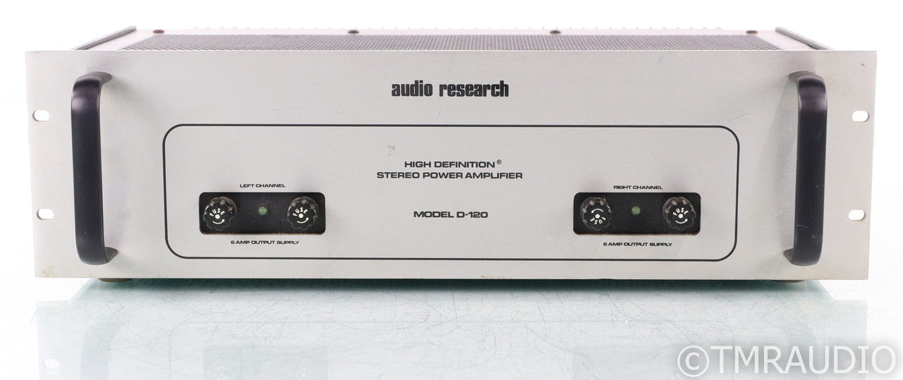 Audio Research D-120 Vintage Stereo Power Amplifier; D120; Silver; 19" Faceplate