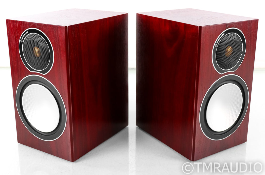 Monitor Audio Silver 1 Bookshelf Speakers; Rosewood Pair; Rosewood Pair