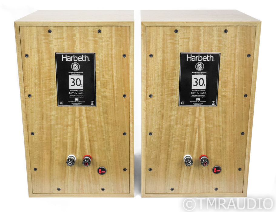 Harbeth 30.2 40th Anniversary Bookshelf Speakers; Silver Eucalyptus Pair