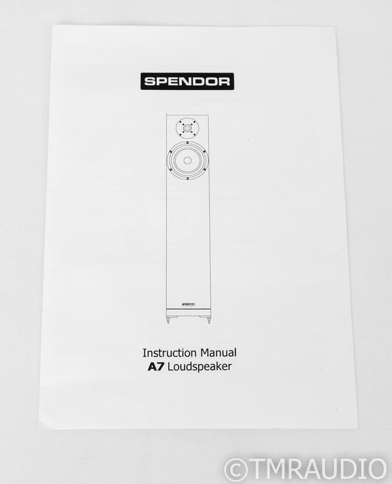 Spendor A7 Floorstanding Speakers; Dark Walnut Pair