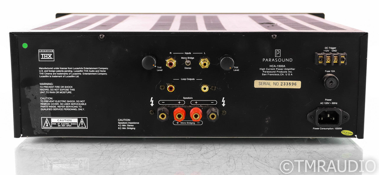 Parasound HCA-1500A Stereo Power Amplifier; HCA1500A