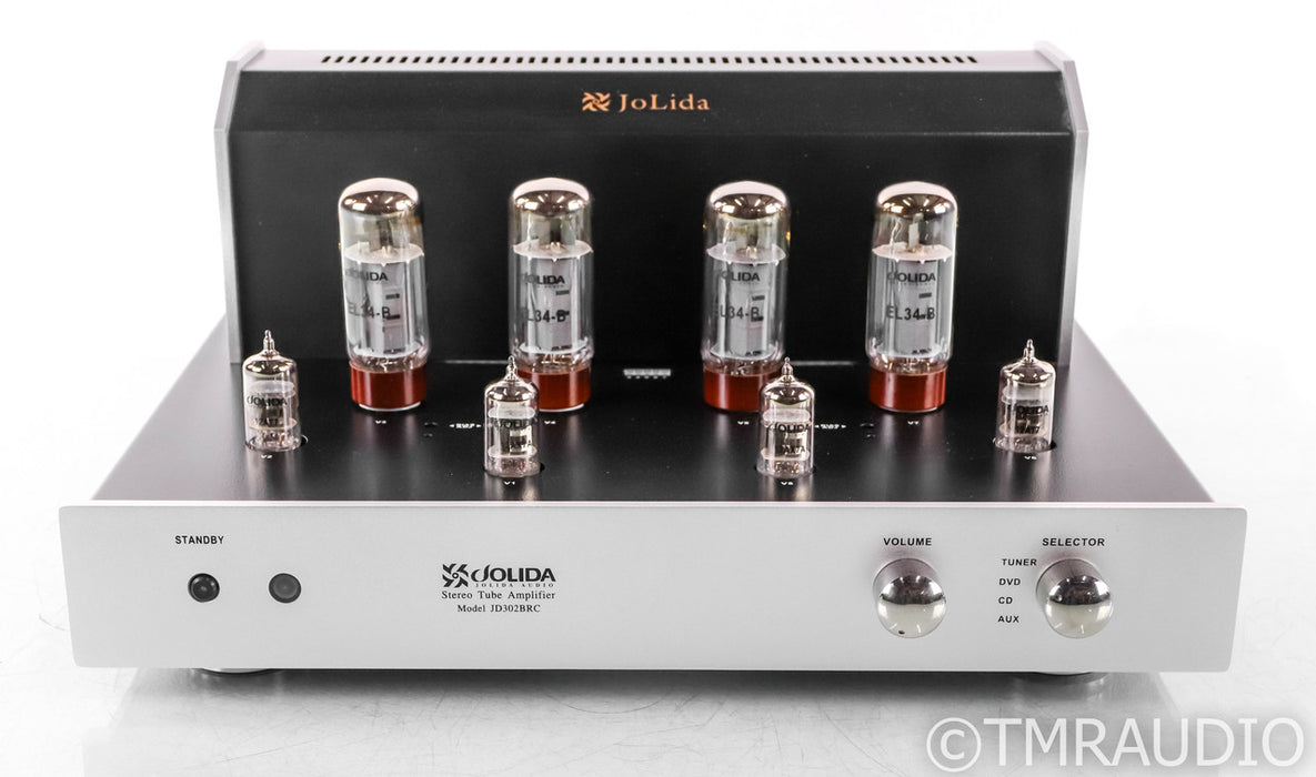 Jolida Audio JD302BRC Stereo Tube Integrated Amplifier; Silver; Remote; Silver; Remote