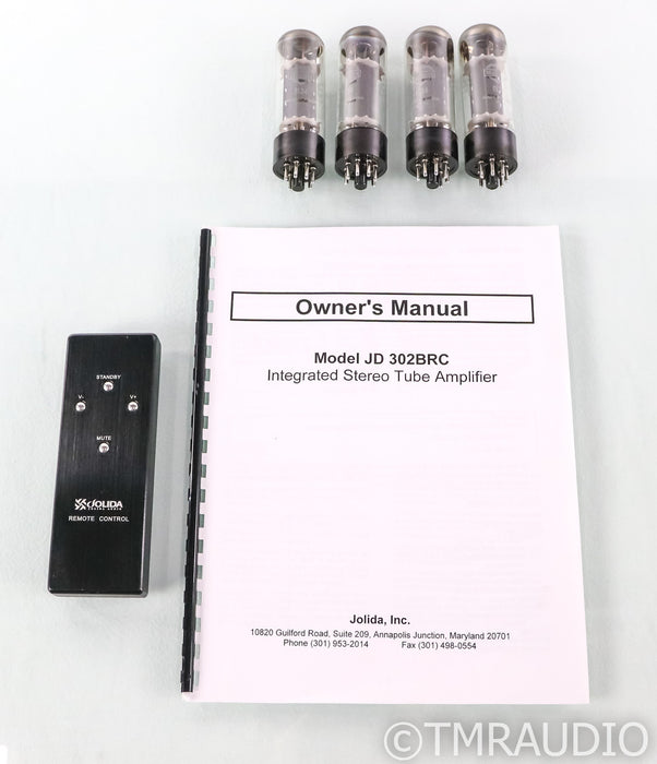 Jolida Audio JD302BRC Stereo Tube Integrated Amplifier; Silver; Remote; Silver; Remote