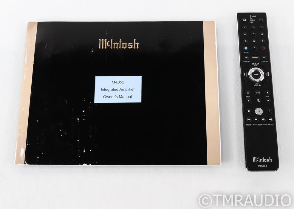 McIntosh MA352 Stereo Tube Hybrid Integrated Amplifier; MA-352; MM Phono; Remote; MA-352; MM Phono; Remote