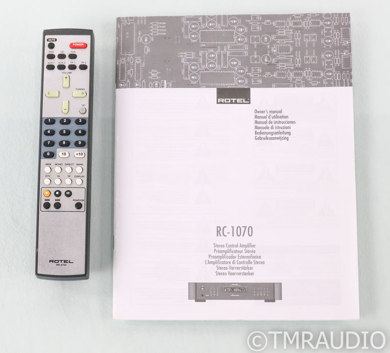 Rotel RC-1070 Stereo Preamplifier; Remote; MM Phono; Silver; RC1070
