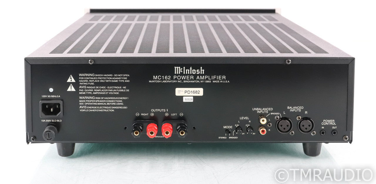 McIntosh MC162 Stereo Power Amplfiier; MC-162; MC-162