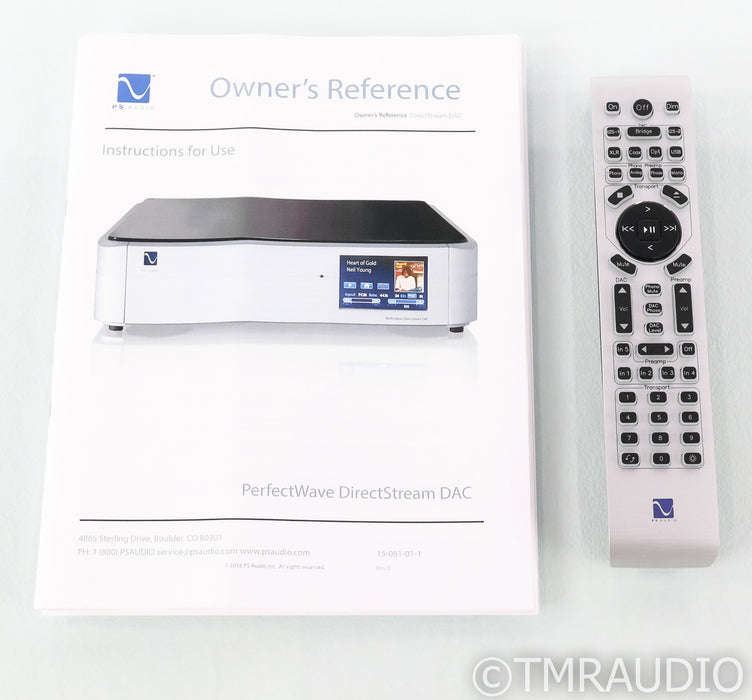 PS Audio PerfectWave DirectStream DAC; D/A Converter; DSD; Black; Bridge II; D/A Converter; DSD; Black; Bridge II