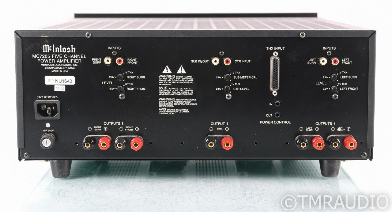 McIntosh MC7205 Five Channel Power Amplifier; MC-7205; MC-7205