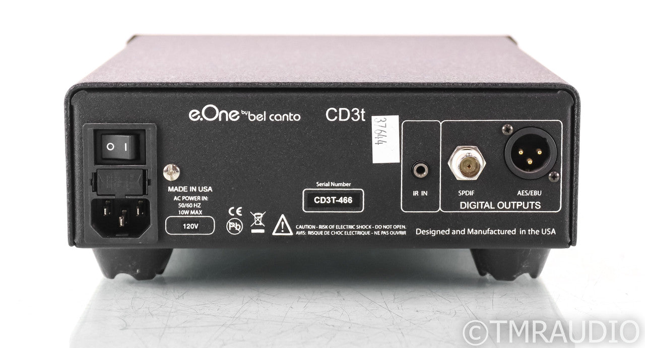 Bel Canto e.One CD3t CD Transport; Black; Remote