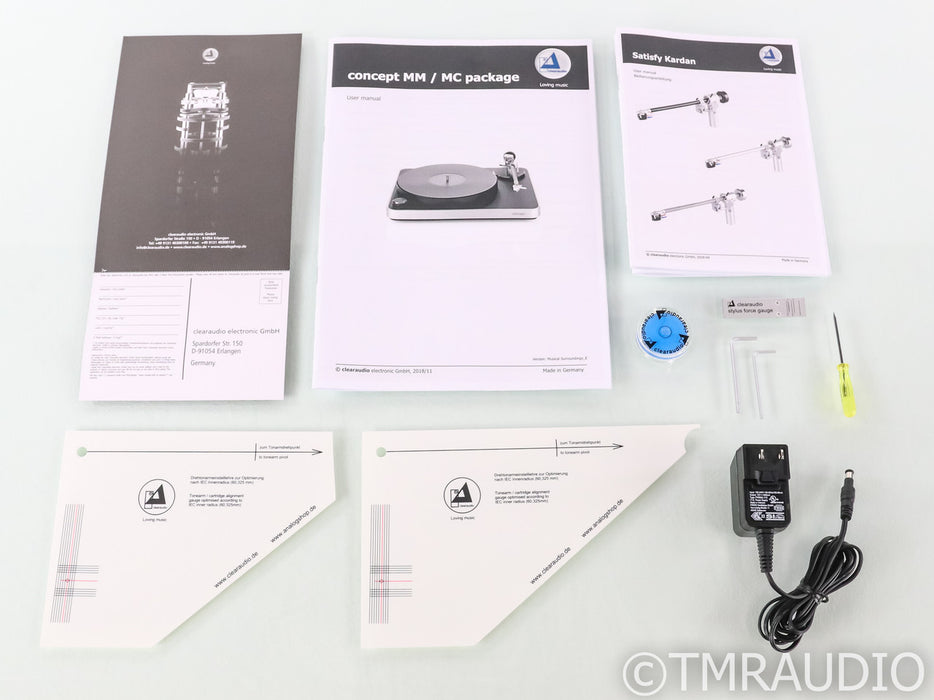 Clearaudio Concept Belt-Drive Turntable; Satisfy Kardan; Concept MC Cartridge; Satisfy Kardan; Concept MC Cartridge